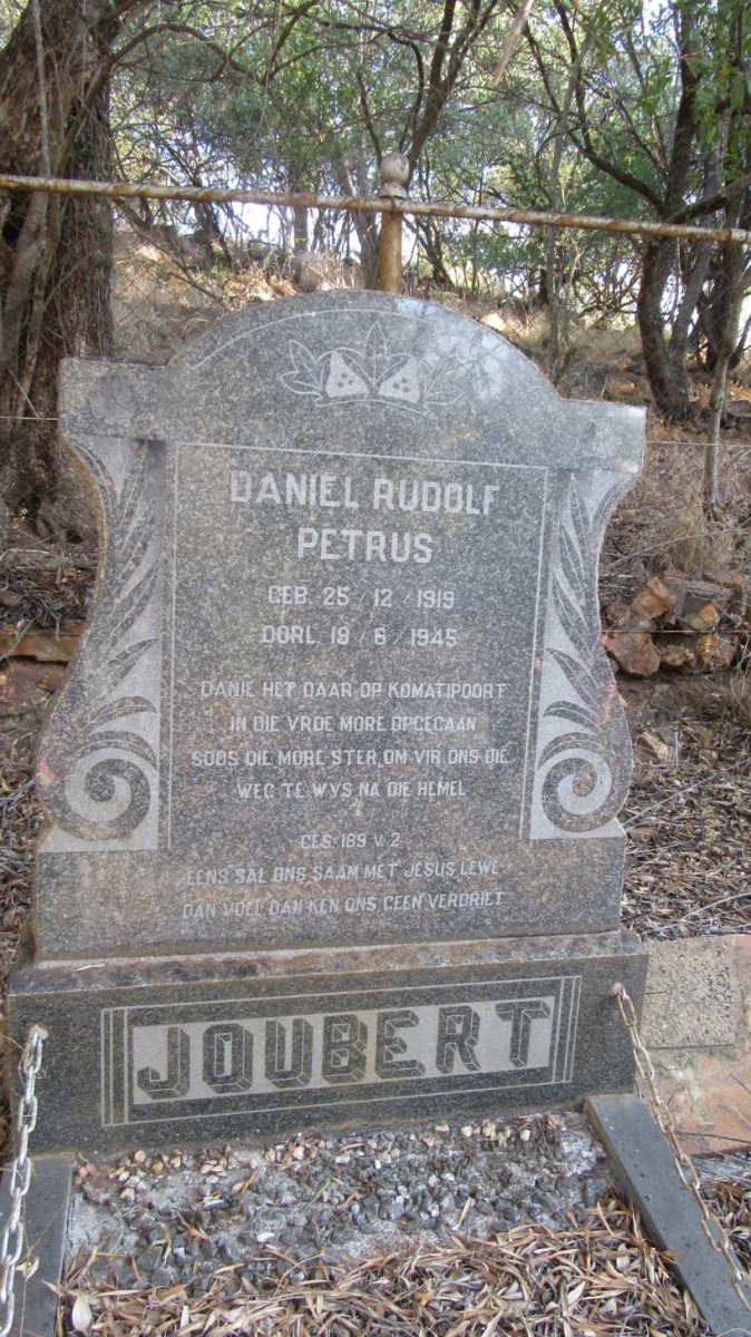 JOUBERT Daniel Rudolf Petrus 1919-1945