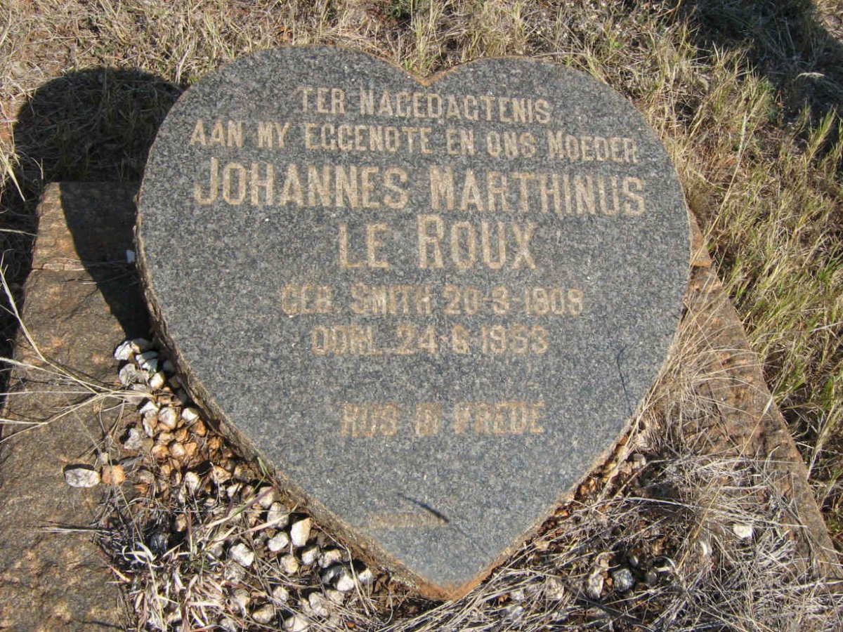 ROUX Johannes Marthinus, le nee SMITH 1909-1963