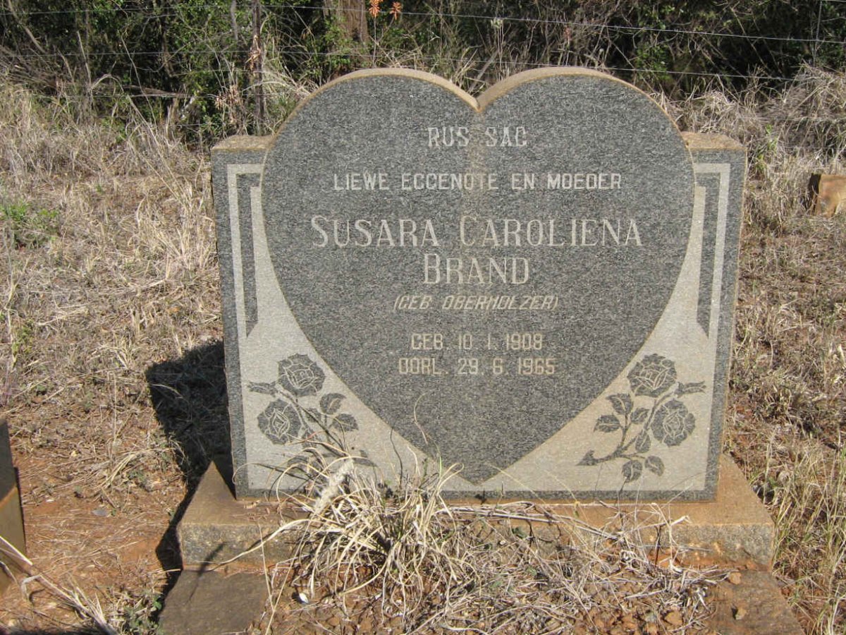BRAND Susara Caroliena nee OBERHOLZER 1908-1965