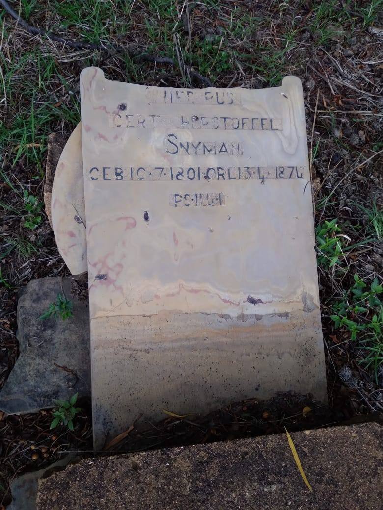 SNYMAN Gert Christoffel 1801-1870