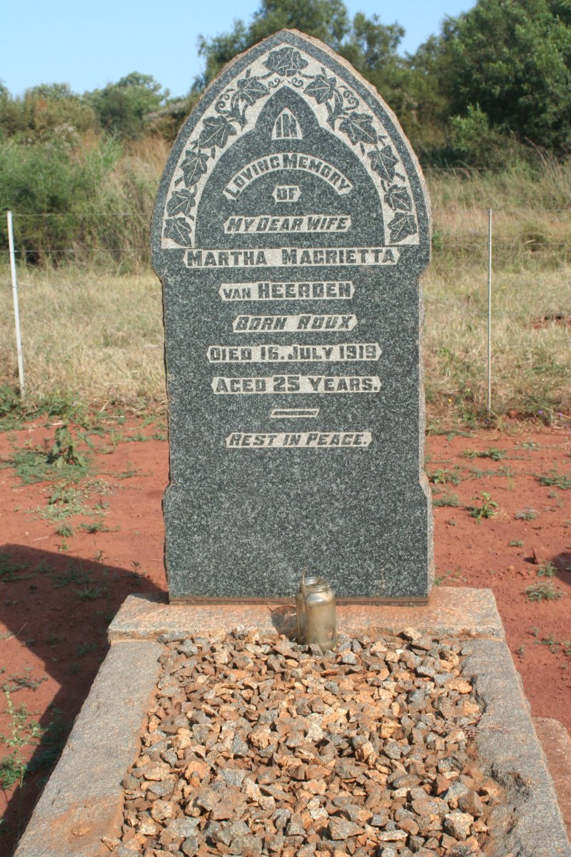 HEERDEN Martha Magrietta, van nee ROUX 1894-1919