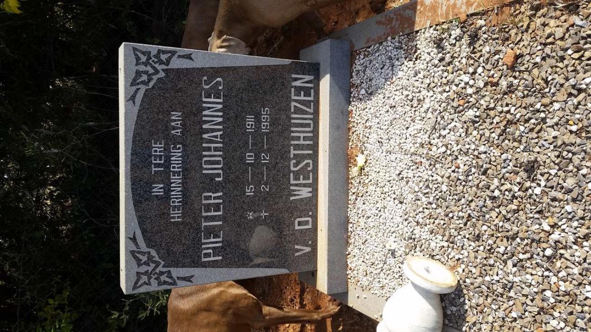 WESTHUIZEN Pieter Johannes, v.d. 1911-1995