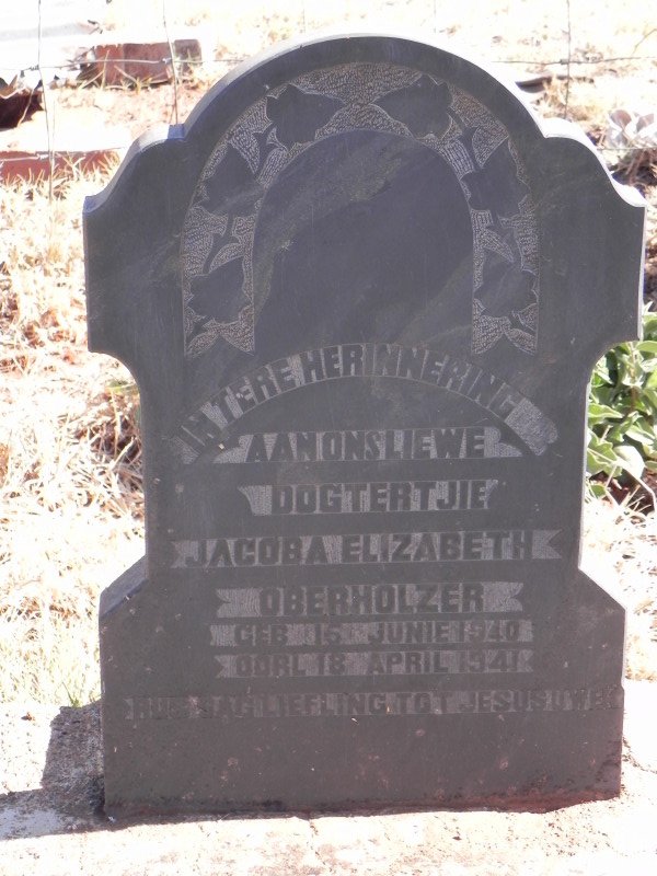 OBERHOLZER Jacoba Elizabeth 1940-1941