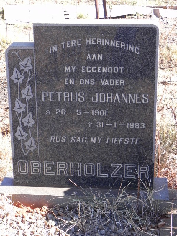 OBERHOLZER Petrus Johannes 1901-1983