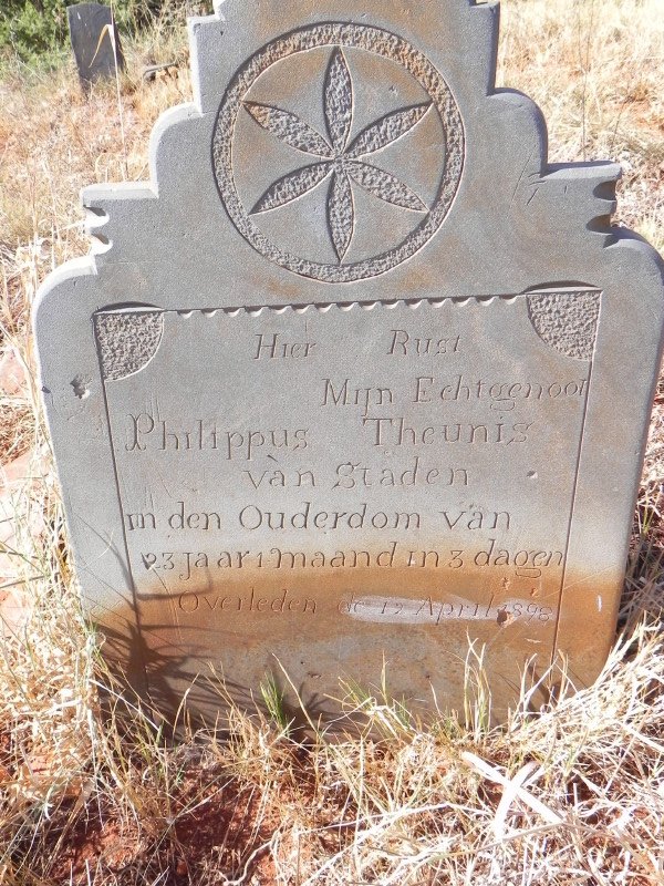 STADEN Philippus Theunis, van -1898
