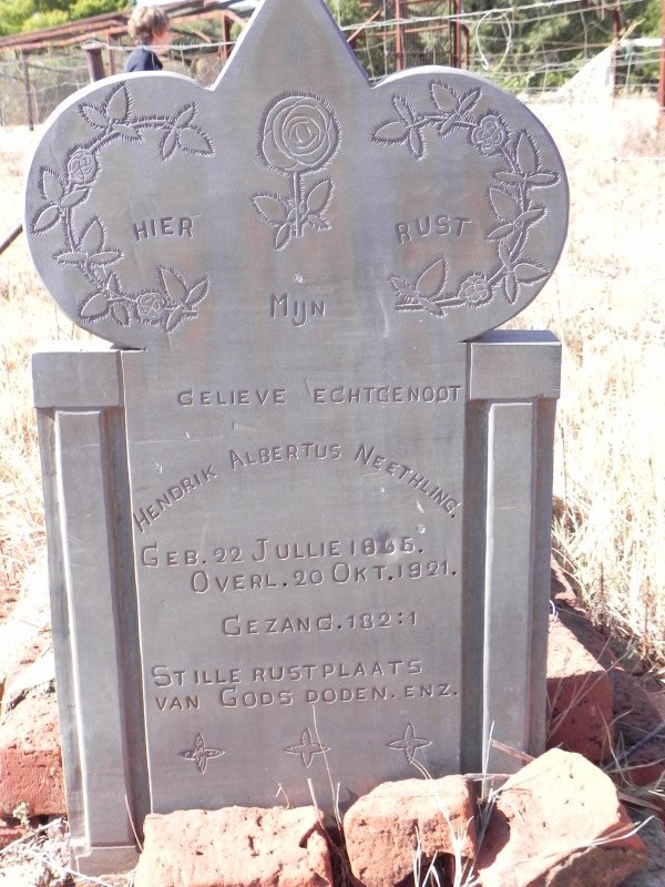 NEETHLING Hendrik Albertus 1866-1921