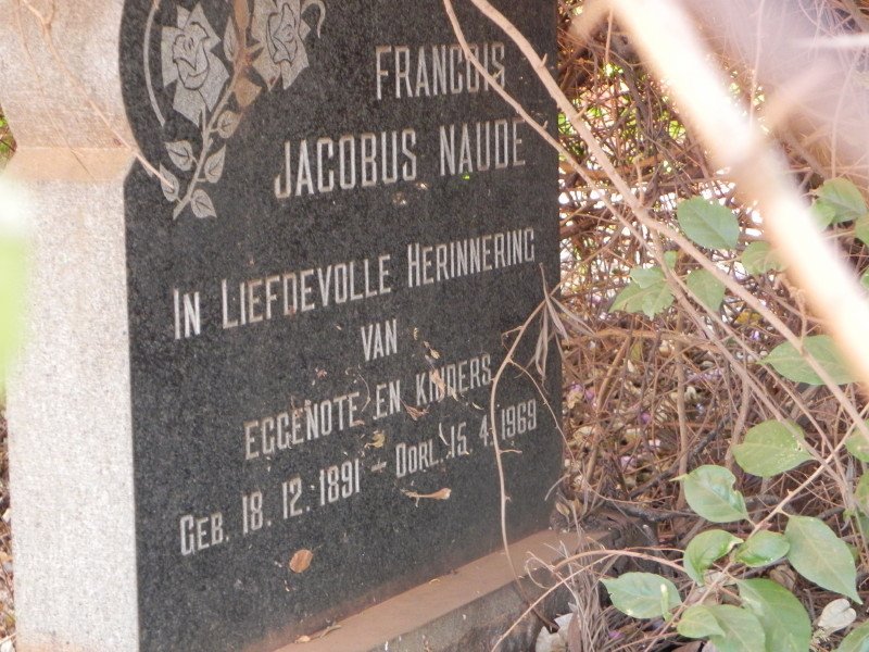 NAUDE Francois Jacobus 1891-1969