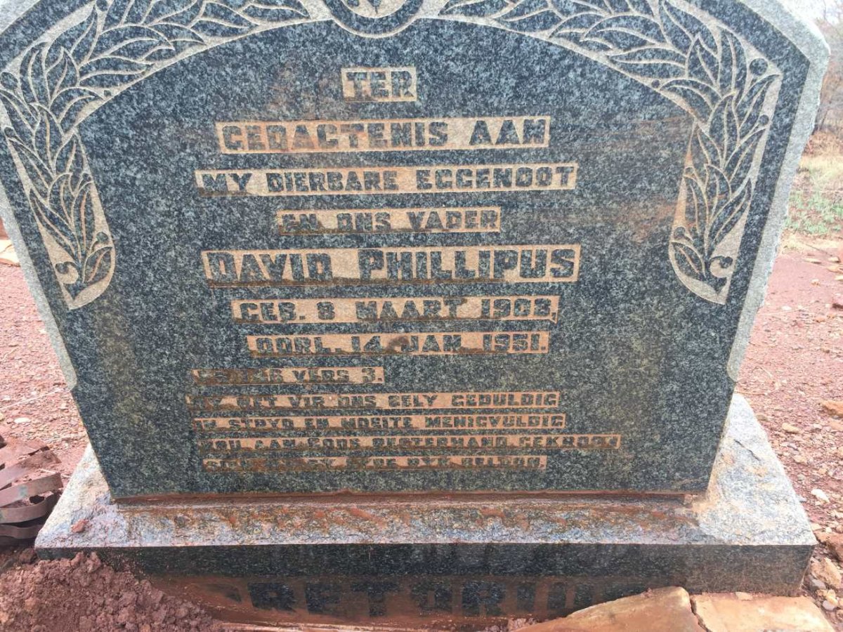 PRETORIUS David Phillipus 1908-1951