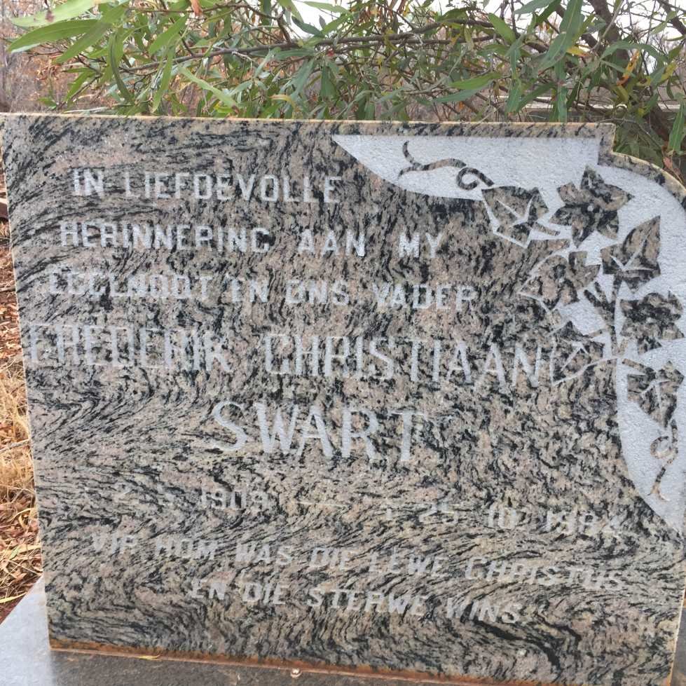 SWART Frederik Christiaan 1909-1984