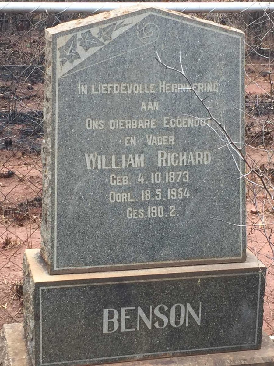 BENSON William Richard 1873-1954