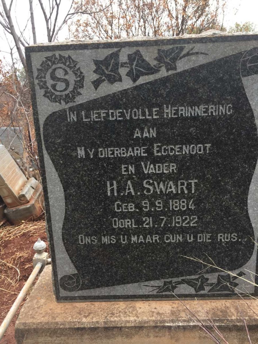 SWART H.A. 1884-1922