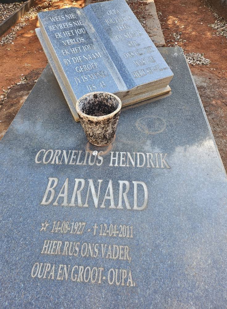 BARNARD Cornelius Hendrik 1927-2011