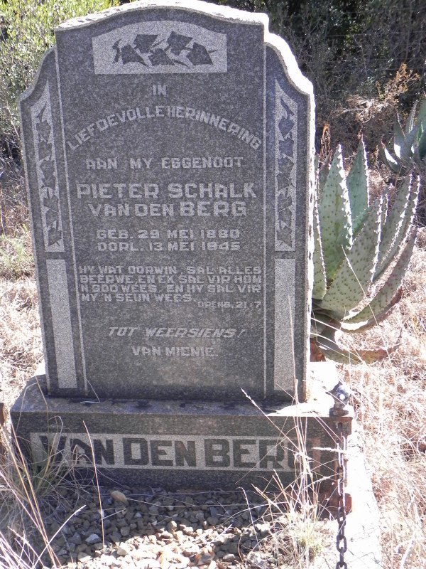 BERG Pieter Schalk, van den 1880-1945