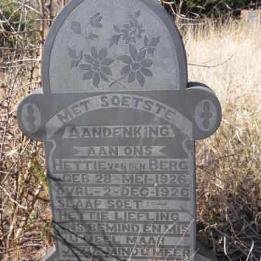 BERG Hettie, van den 1926-1926