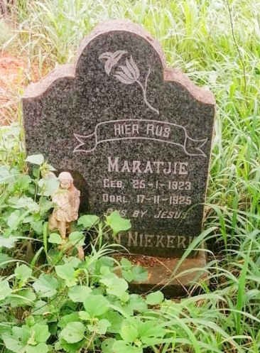 NIEKERK Maratjie, van 1923-1925