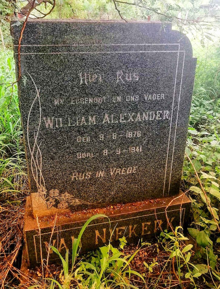 NIEKERK William Alexander, van 1876-1941