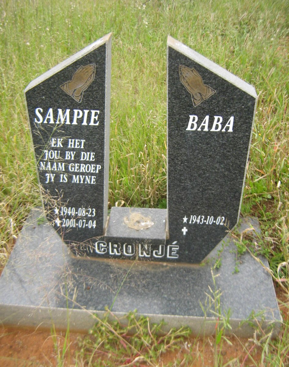 CRONJÉ Sampie 1940-2001 &amp; Baba 1943-