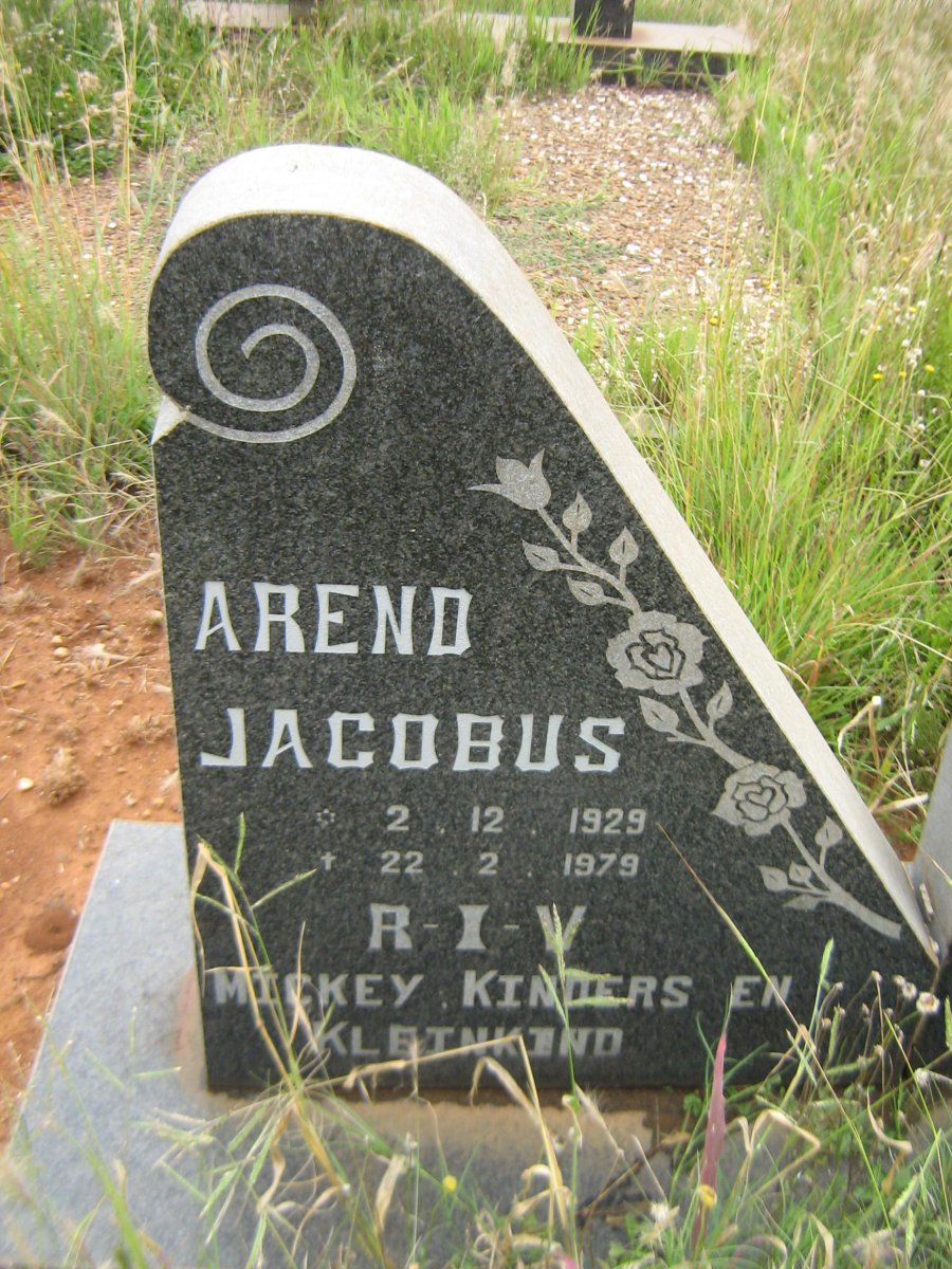 HAVENGA Arend Jacobus 1929-1979