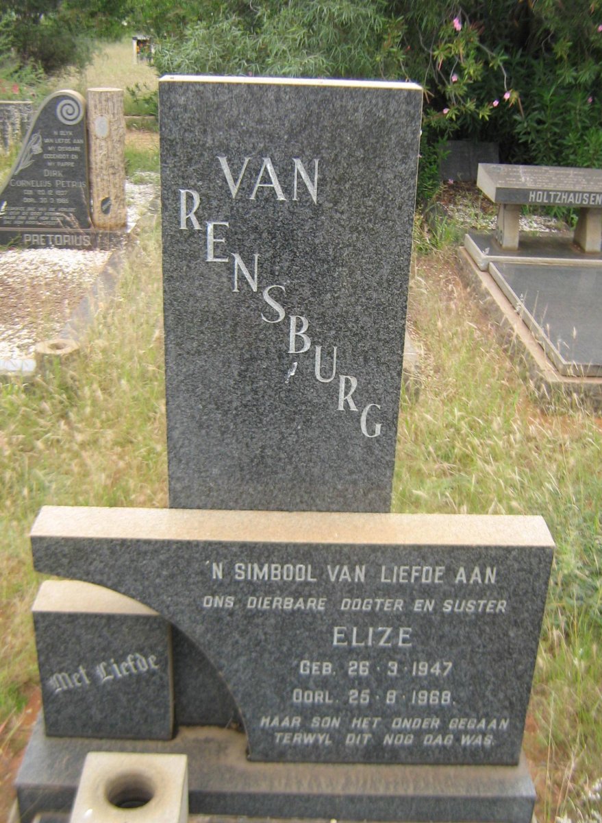 RENSBURG Elize, van 1947-1968