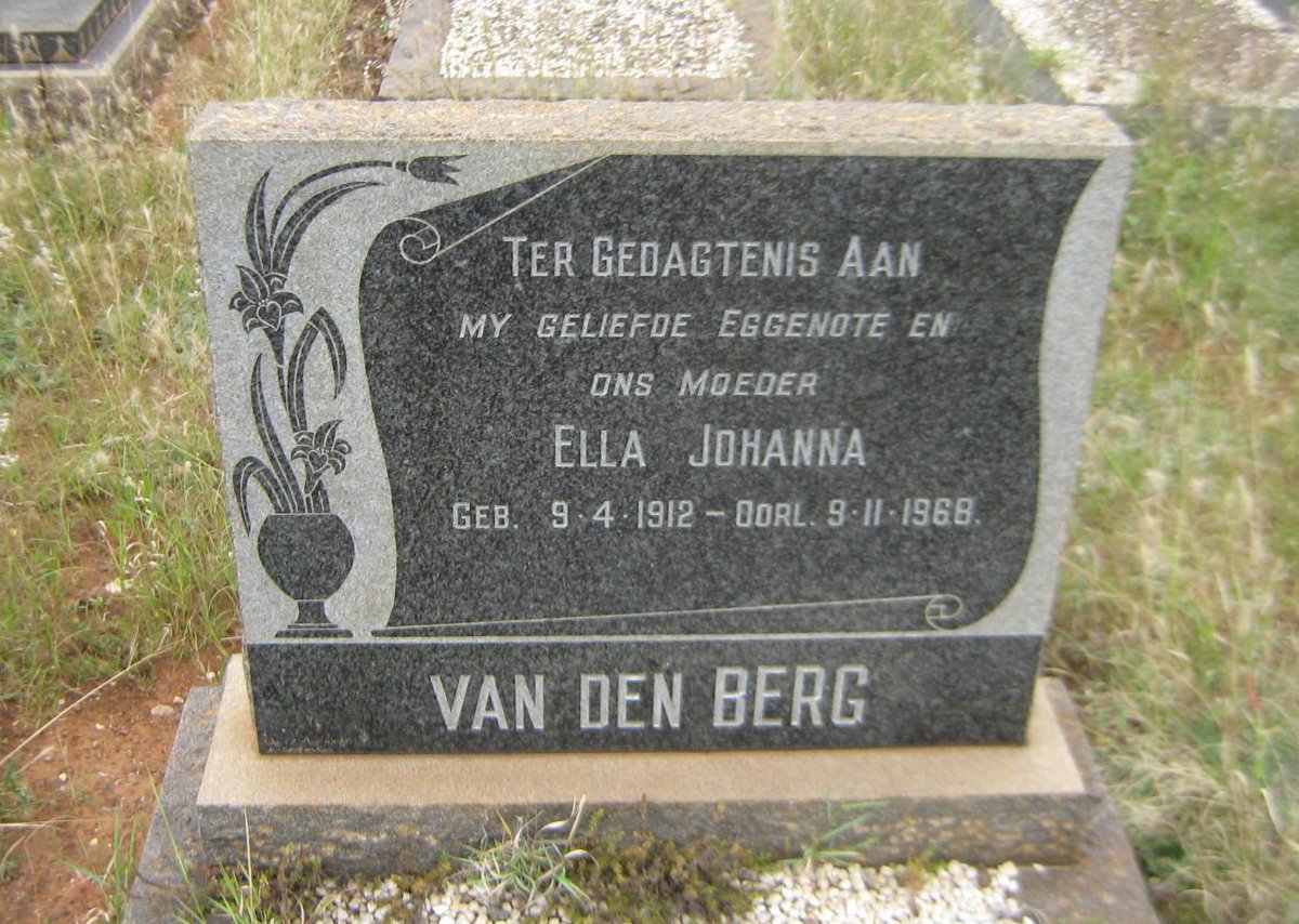 BERG Ella Johanna, van den 1912-1968
