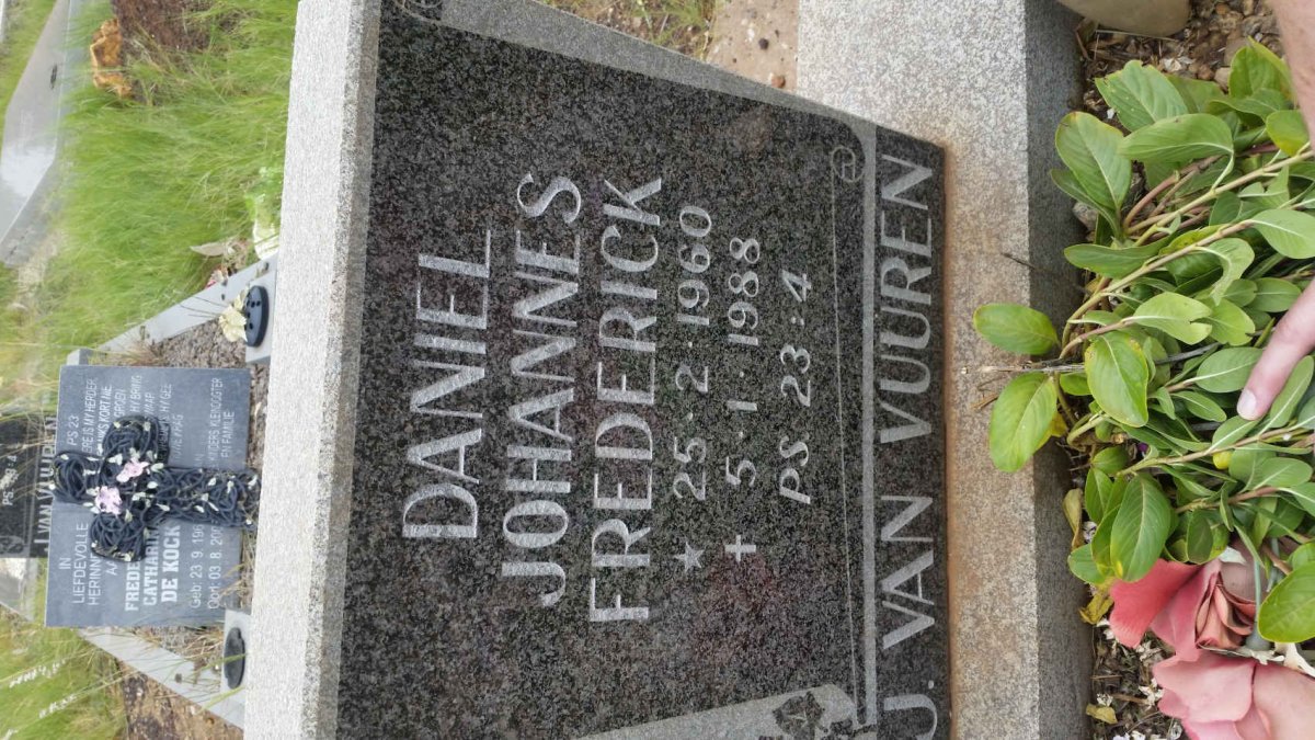 VUUREN Daniel Johannes Frederick, J. van 1960-1988