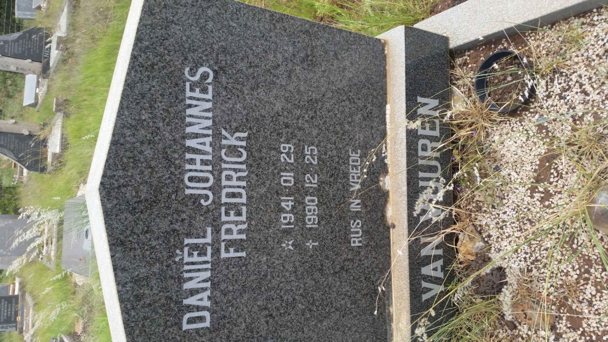 VUUREN Daniël Johannes Frederick, J. van 1941-1990