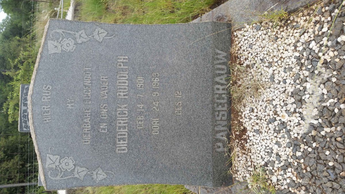 PANSEGRAUW Diederick Rudolph 1901-1969