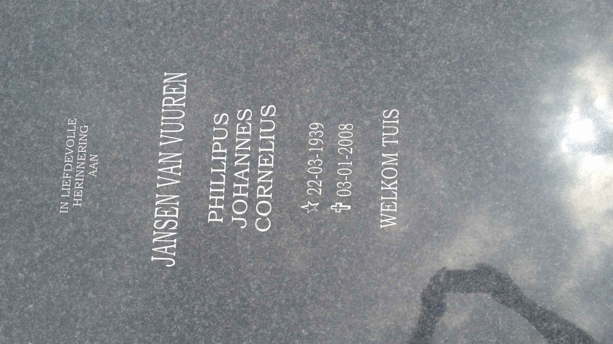 VUUREN Phillipus Johannes Cornelius, Jansen van 1939-2008