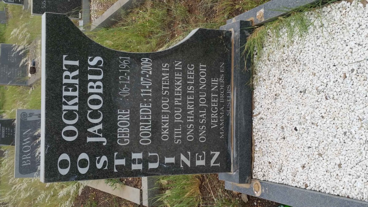 OOSTHUIZEN Ockert Jacobus 1961-2009