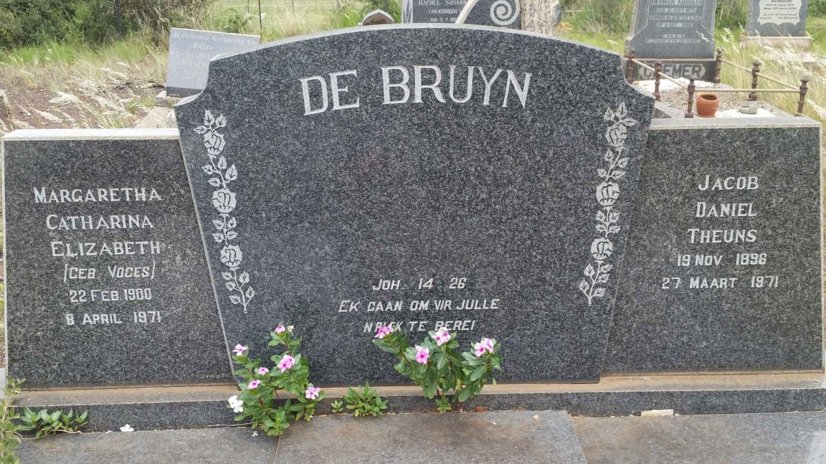 BRUYN Jacob Daniel Theuns, de 1896-1971 &amp; Margaretha Catharina Elizabeth VOGES 1900-1971