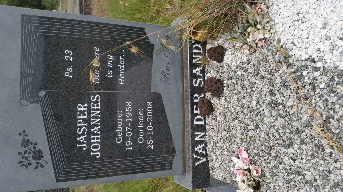 SANDT Jasper Johannes, van der 1958-2008