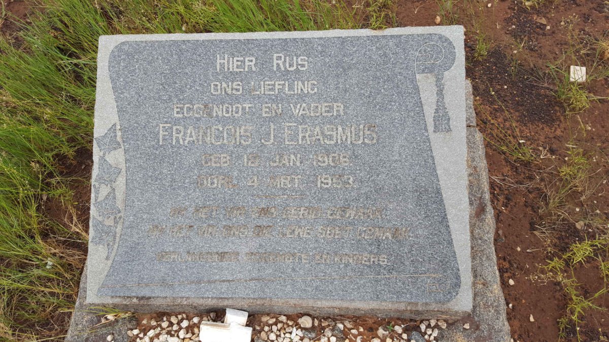 ERASMUS Francois J. 1906-1953