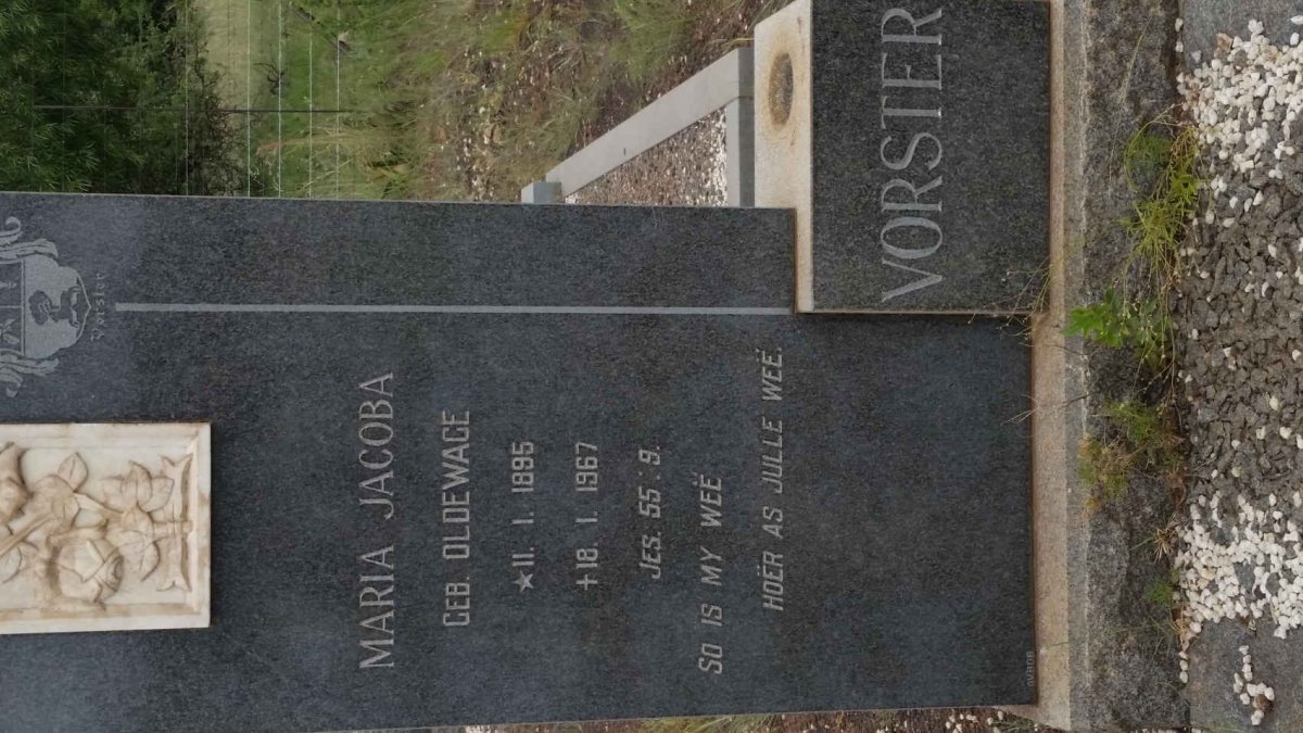 VORSTER Maria Jacoba nee OLDEWAGE 1895-1967