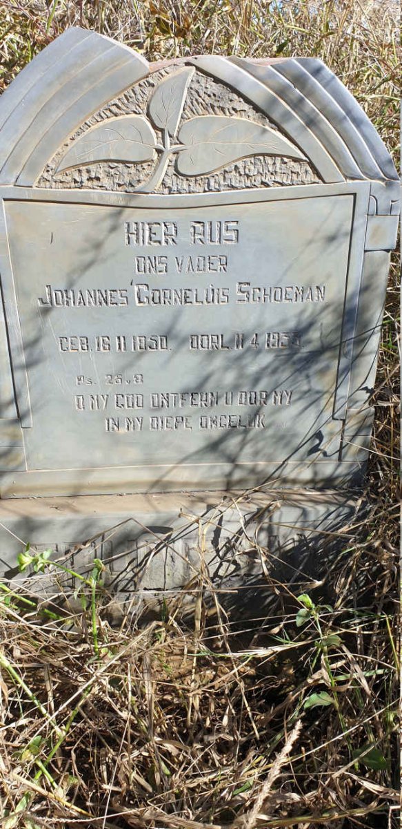 SCHOEMAN Johannes Corneluis 1850-1933