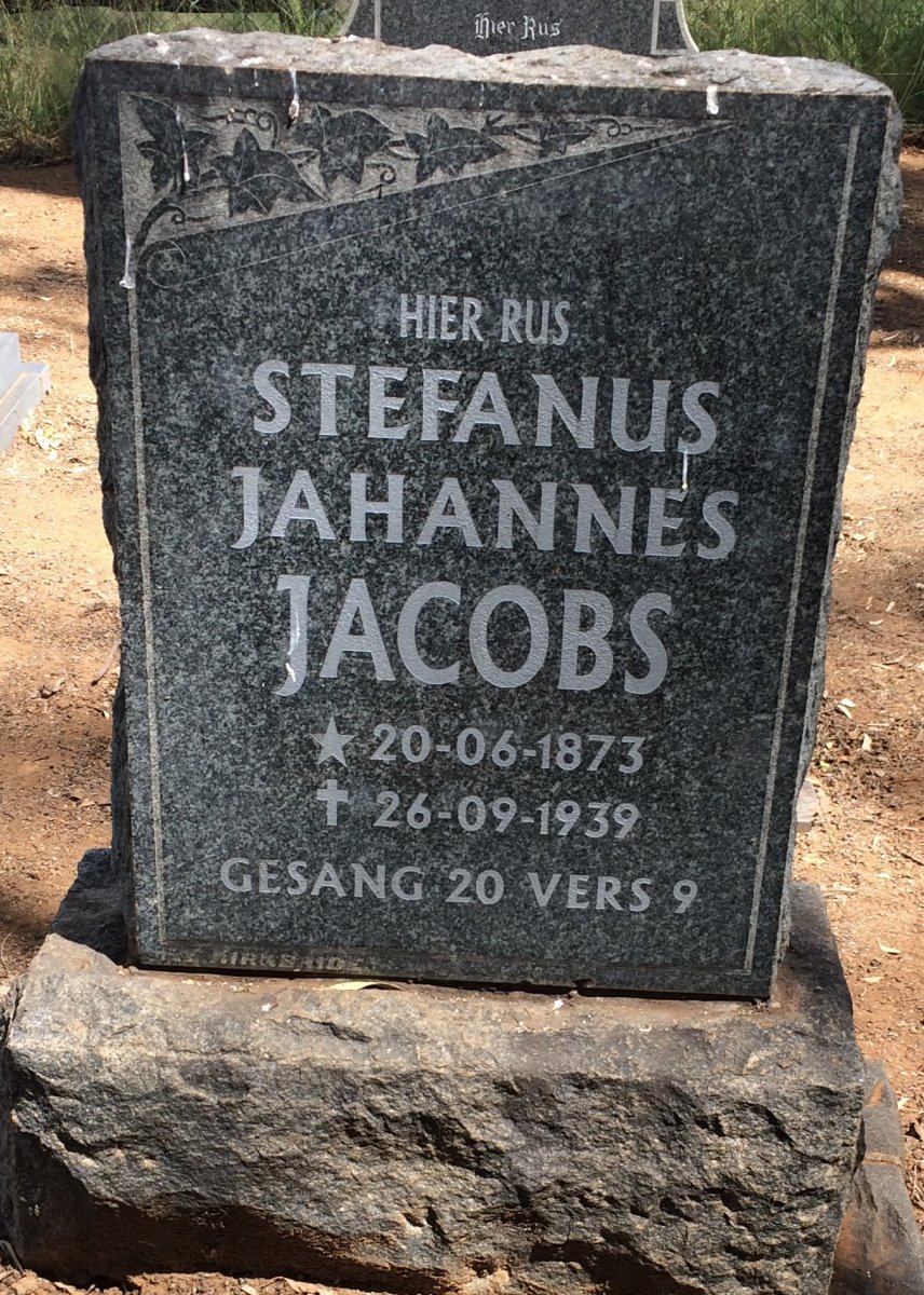 JACOBS Stefanus Jahannes 1873-1939