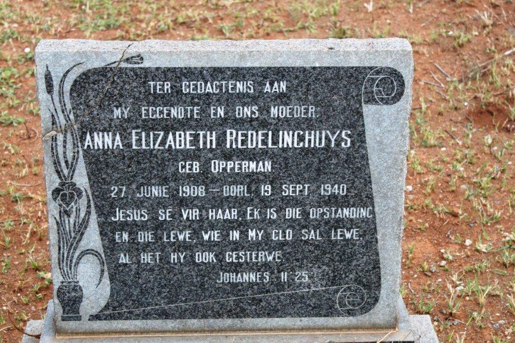 REDELINGHUYS Anna Elizabeth nee OPPERMAN 1908-1940