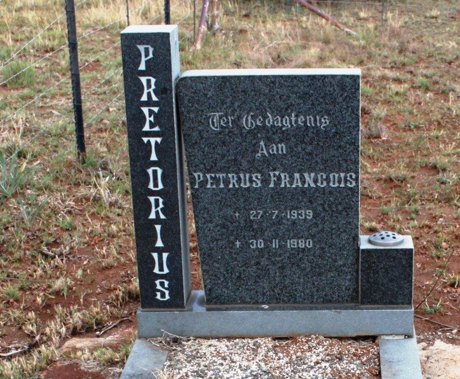PRETORIUS Petrus Francois 1939-1980