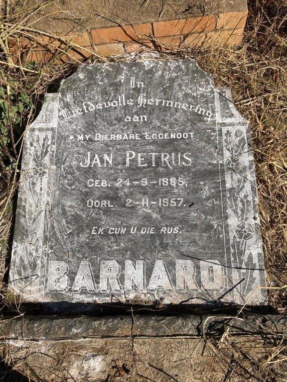 BARNARD Jan Petrus 1885-1957