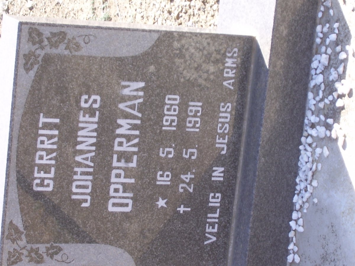 OPPERMAN Gerrit Johannes 1960-1991