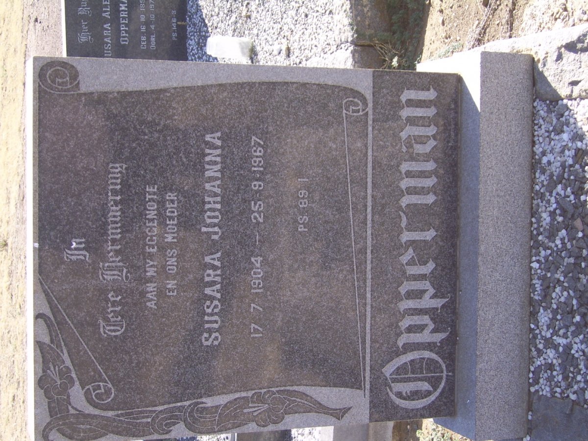 OPPERMAN Susara Johanna 1904-1967