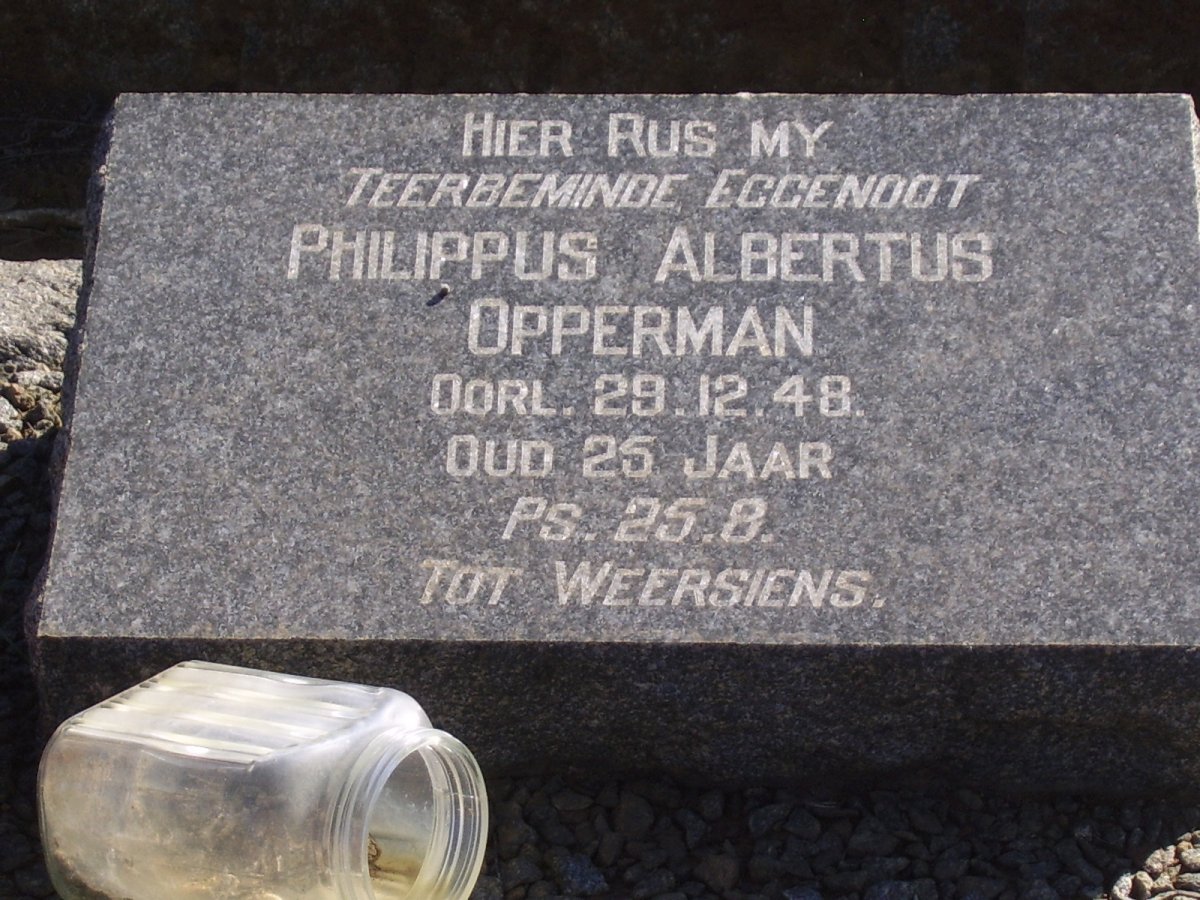 OPPERMAN Philippus Albertus -1948