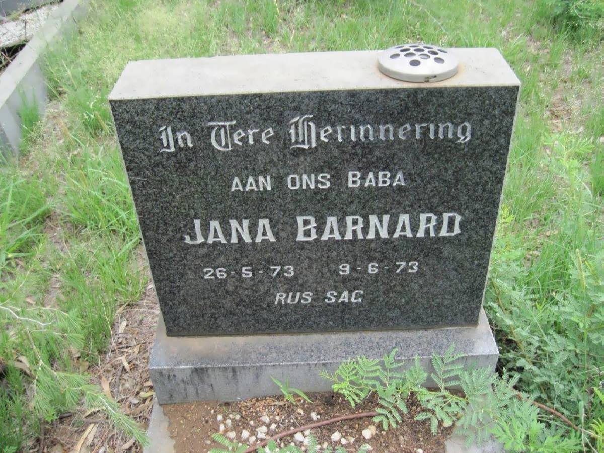 BARNARD Jana 1973-1973