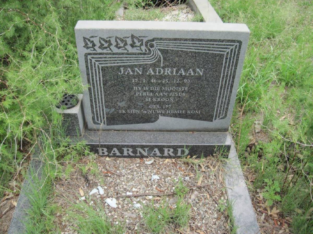 BARNARD Jan Adriaan 1946-1993
