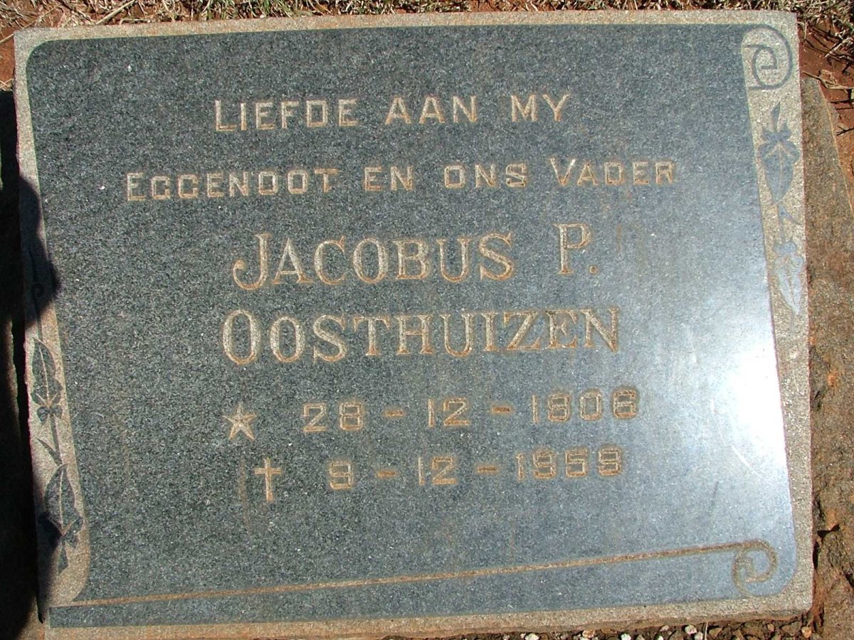 OOSTHUIZEN Jacobus P.  1908-1959