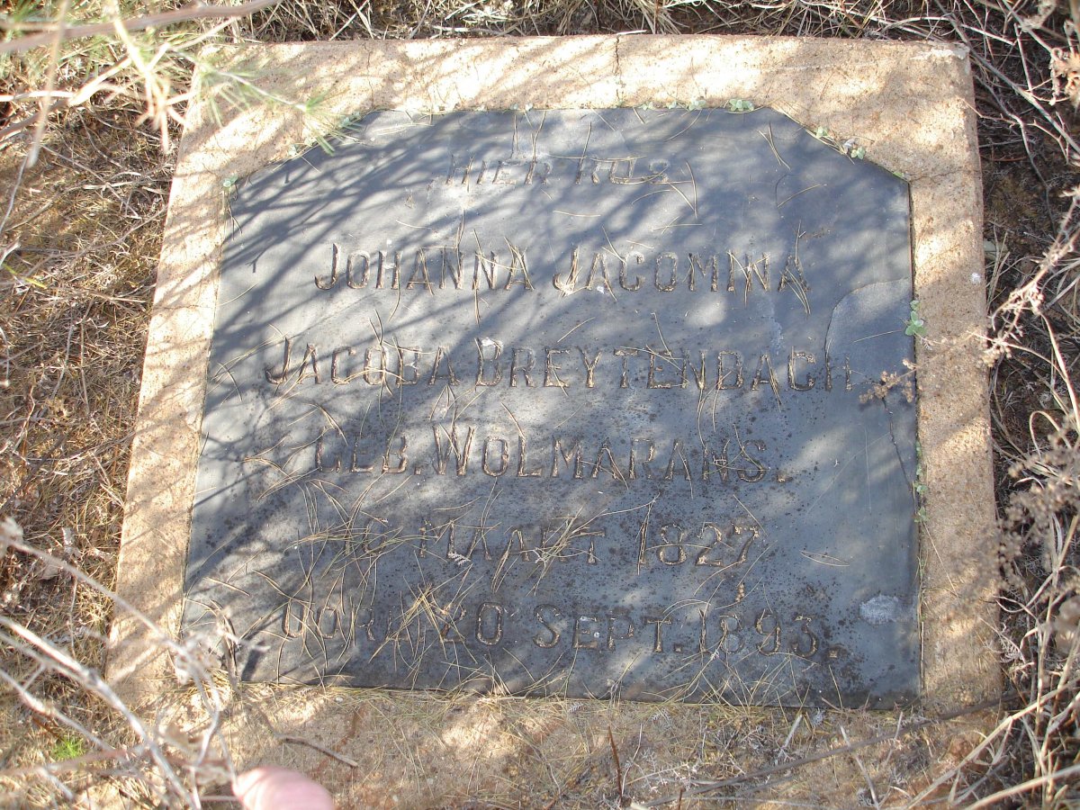 BREYTENBACH Johanna Jacomina Jacoba nee WOLMARANS 1827-1893