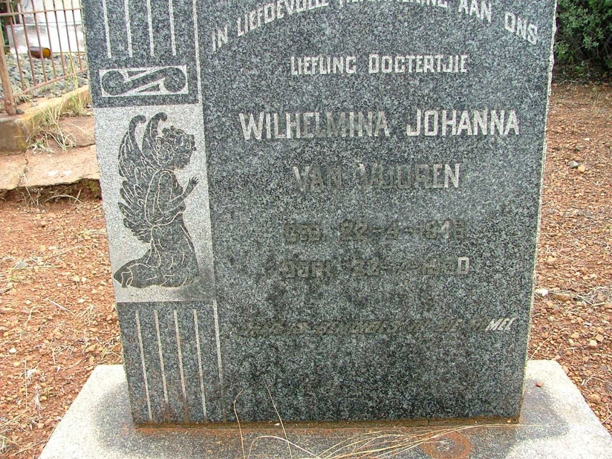 VUUREN Wilhelmina Johanna, van 1946-1950