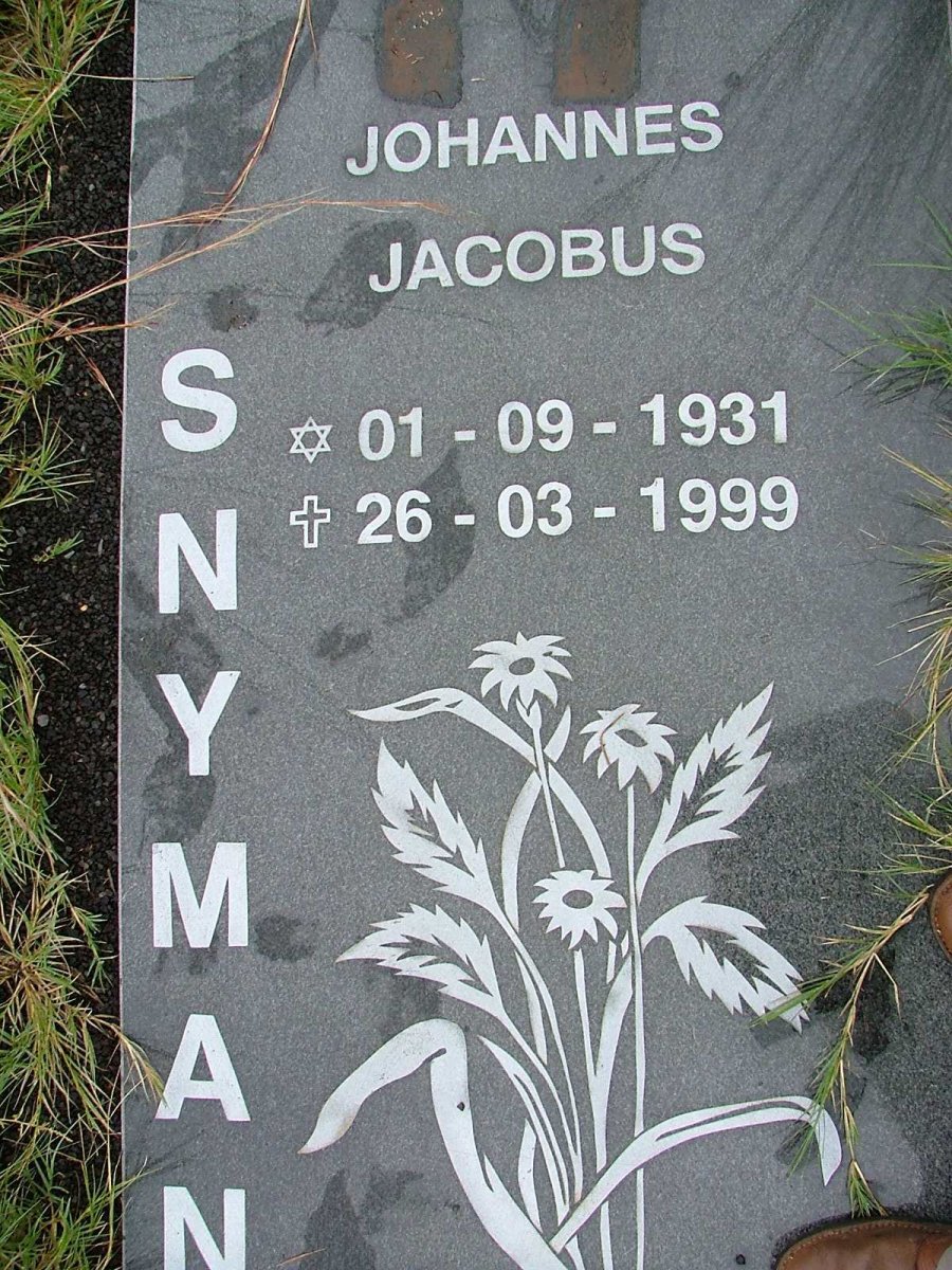 SNYMAN Johannes Jacobus 1931-1999