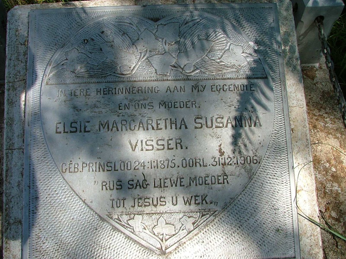 VISSER Elsie Margaretha Susanna nee PRINSLOO 1875-1906