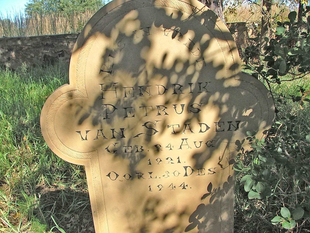 STADEN Hendrik Petrus, van 1921-1944
