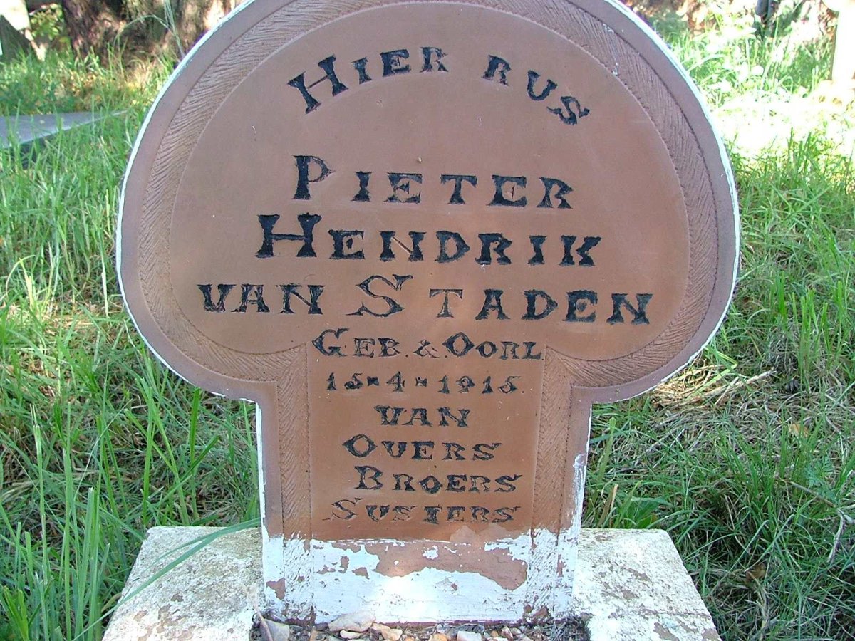 STADEN Pieter Hendrik, van 1915-1915